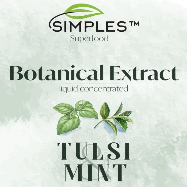 SIMPLES SUPERFOOD TULSI & MINT BOTANICAL EXTRACT LIQUID CONCENTRATE DRINK