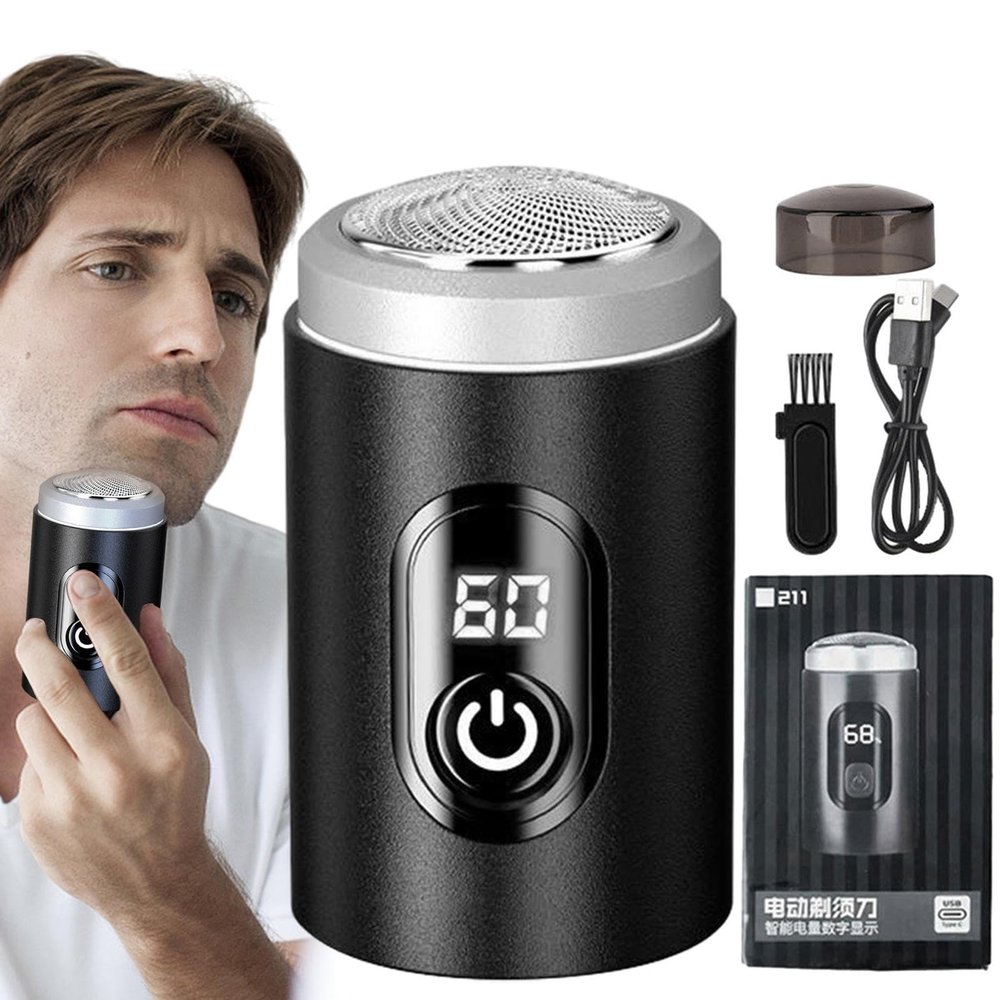 Pocket Size Shaver, Washable Shaver in Pocket Size | Male Skin Care Supplies Travel Essentials for Air Traveling, Business Trips, Offices, Camping Bexdug