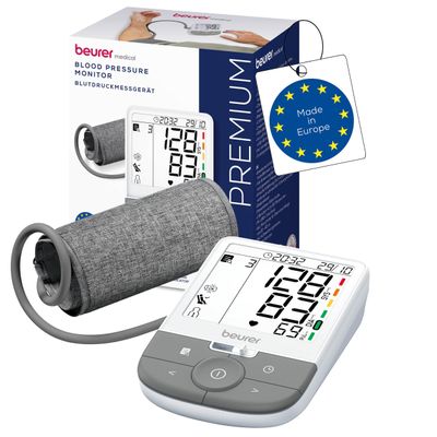 Beurer BM 53 Upper Arm Blood Pressure Monitor, Made in Europe, clinically validated, AFib Detection for Stroke Prevention, Risk Indicator, arm 22-42cm, Data Transfer to Apple Health