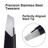 5 Pcs Slanted Tweezer for Facial Hair Women & Men - Professional Stainless Steel Precision Tweezers Perfectly Groomed Eyelash and Eyebrow - Ideal for Ingrown Hair Removal, by HSYTEK (5) view 4