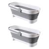 Tedious Collapsible Bucket with Handle | 22.44in Large Capacity Folding Bucket | Rectangular Cleaning Bucket with | Portable Basket Bucket Cleaning Tools for Mopping view 1
