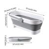 Tedious Collapsible Bucket with Handle | 22.44in Large Capacity Folding Bucket | Rectangular Cleaning Bucket with | Portable Basket Bucket Cleaning Tools for Mopping view 2