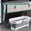 Tedious Collapsible Bucket with Handle | 22.44in Large Capacity Folding Bucket | Rectangular Cleaning Bucket with | Portable Basket Bucket Cleaning Tools for Mopping view 3