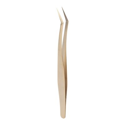 Eyelash Extension Tweezer, Professional Stainless Steel Multifunction Lash Tweezers for Beauty Salon (Long Oblique Tweezer)