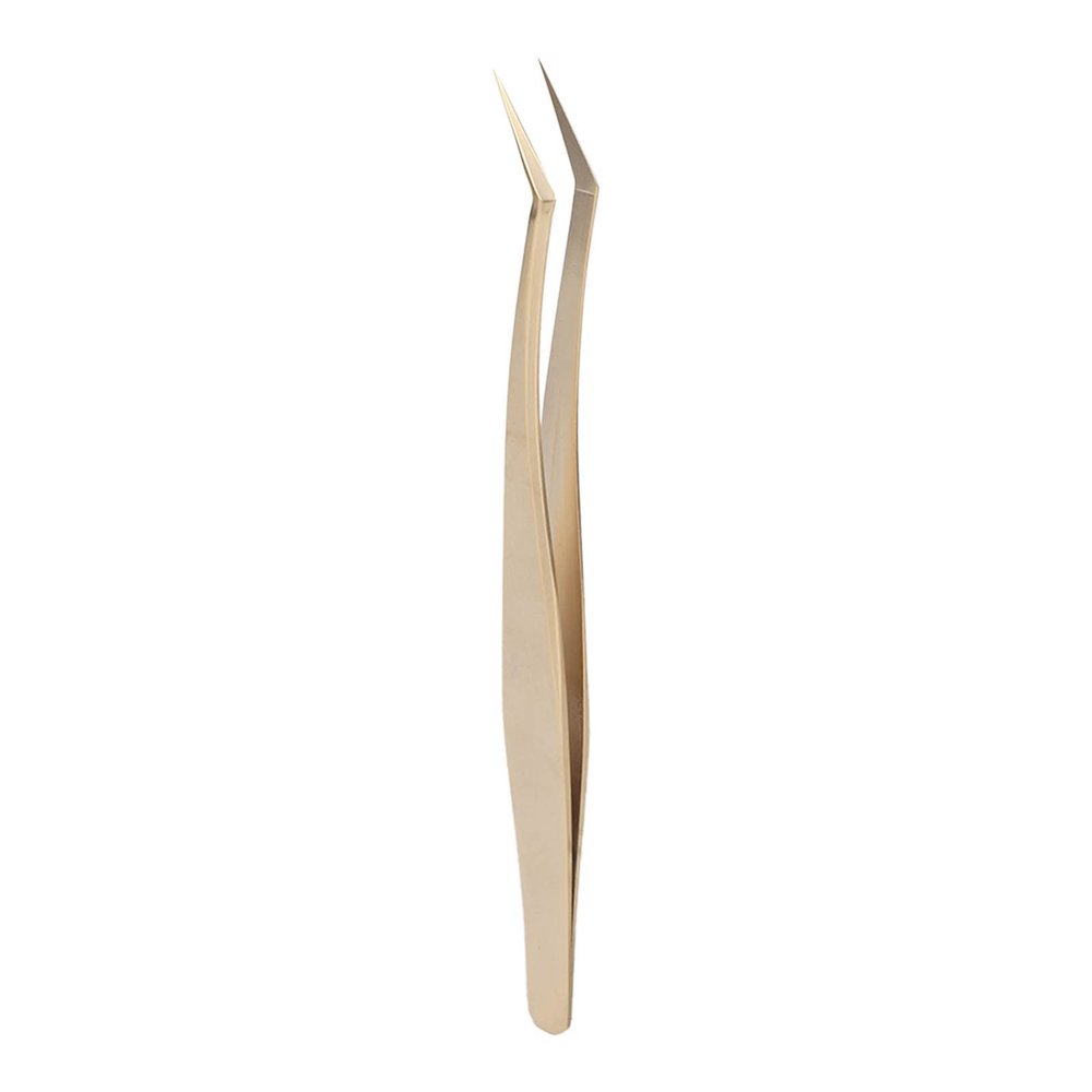 Eyelash Extension Tweezer, Professional Stainless Steel Multifunction Lash Tweezers for Beauty Salon (Long Oblique Tweezer)