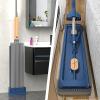COITROZR Large Flat Mop, Flat Mop, 360 Swivel Floor Mop Set, Flat Mop with 2 Reusable Microfibre Mop Pads, Independent Drainage Scraper, 137 cm Long Stainless Steel Handle (Color : Blue+4Pads) view 4