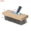 1PCS 20/30/45CM Stainless Steel Wire Broom Brush Sweeping Floor Garden Moss Cleaner Scrubber Kitchen Household Cleaning Tools (20CM) view 2