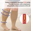 LOFIR Plus Size Compression Socks: Flight Socks for Women Large Calves Wide Calf Graduated Compression Socks for Men Open Toe Stockings for Support Travel Pregnancy Nurses 20-30 mmHg Beige 6XL 1Pair view 3