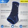 ABIRAM Ankle Compression Sleeve, Foot Sleeve (1 Pair) with strap, Ankle Brace for Sprained Foot, Support, Plantar Fasciitis Relief Socks, Achilles Tendonitis, Women & Men view 3