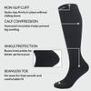 360 RELIEF 2 Pairs Compression Socks for Women & Men - 15-20 mmHg Travel Flight Socks  Graduated Support - Ideal for Running, Cycling & during Maternity -3XL, Black with Laundry Bag view 4
