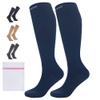 360 RELIEF 2 Pairs Compression Socks for Women & Men - 15-20 mmHg Travel Flight Socks  Graduated Support - Ideal for Running, Cycling & during Maternity -XXL, Blue with Laundry Bag view 1