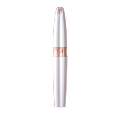 Electric Eyebrow Trimmer Painless Eyebrow Remover Stainless Steel Rechargeable for Home Girl (Gold)