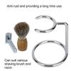 Buachois Shaving Brush Stand, Stainless Steel Razor Holder for Salon Home Travel Use, Organize Shaving Supplies, Vertical Design, Modern Aesthetics view 4