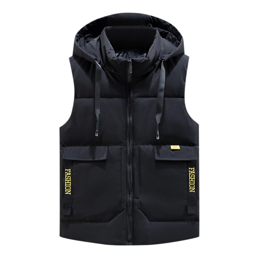 Gefomuofe Men's Quilted Vest Without Hood Body Warmer Quilted Vest Down Vest Quilted Vest Sports Vest Transition Jacket Lightweight Puffer Winter Work Vest Warm Transition Jacket Body Warmer Outdoor,