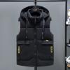 Gefomuofe Men's Quilted Vest Without Hood Body Warmer Quilted Vest Down Vest Quilted Vest Sports Vest Transition Jacket Lightweight Puffer Winter Work Vest Warm Transition Jacket Body Warmer Outdoor, view 2