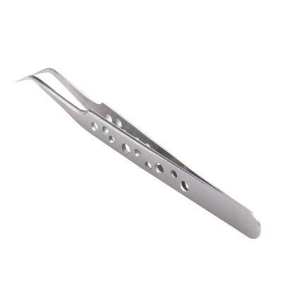 minkissy 2pcs Anti-Static Eyebrow Tweezers Professional Nail Art Tools for Men Women Curved Straight Tips for Precision Manicure Eyelash Applications