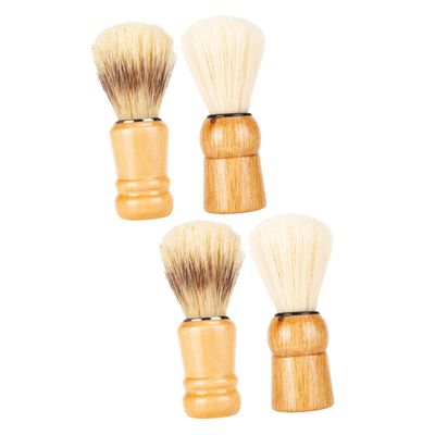 Beavorty 4pcs Shave Brush Wood Handle Shaving Brush Mens Father's Day Gifts for Men
