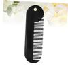 Beavorty 2pcs Zinc Alloy Beard Comb Portable Hair Styling Accessory for Men Mini Beard Shaper for Grooming and Care for Neckline and Styling Black view 4