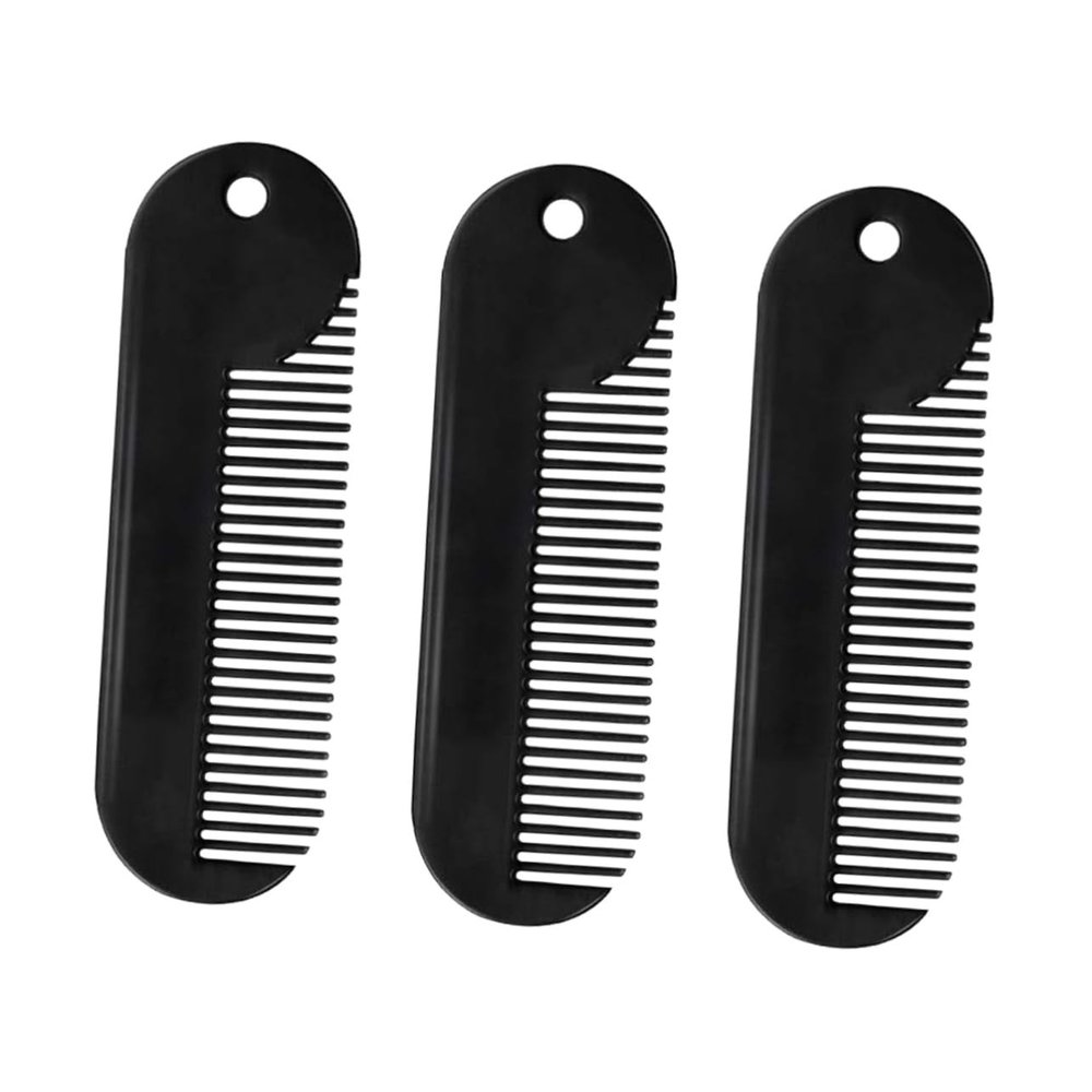 FRCOLOR 3pcs Beard Shaping Tool for Men Zinc Alloy Comb Hair Styling Compact Salon Quality