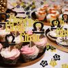 12Pcs Libra cake topper, Big Libra Energy/Libra Season Cake Decor, 12 constellation Libra September October Birthday Cupcake Decoration, Horoscope Astrology Birthday Party Supplies, Gold Glitter view 4
