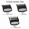 3 Pack Clipper Guards Premium Compatible with Wahl Hair Clippers Trimmers with Metal Clip - 3 Cutting Lengths is 1 1/2 1/2 and 1(1.53,4.5 mm) Fits Most Size Wahl Clippers Guide CombsBlack view 2