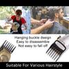 3 Pack Clipper Guards Premium Compatible with Wahl Hair Clippers Trimmers with Metal Clip - 3 Cutting Lengths is 1 1/2 1/2 and 1(1.53,4.5 mm) Fits Most Size Wahl Clippers Guide CombsBlack view 4