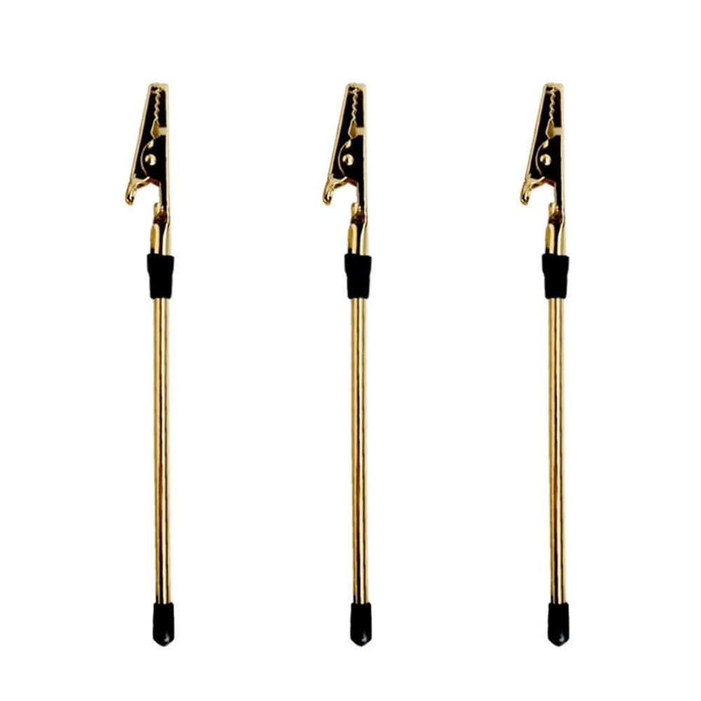 3Pcs Bracelet Jewelry Helper Tool, Metal Jewelry Wearing Aids Bracelet Clasp Helper Tool Assistance Tool for Necklace, Watch Band, Zippers (Gold)