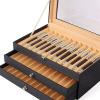 pen display case 3-layer fountain pen display box, 36 slot pen storage box, PU leather glass cover, modern fashion fountain pen collection box, display gifts available in two options (Color : 36 Slot view 4