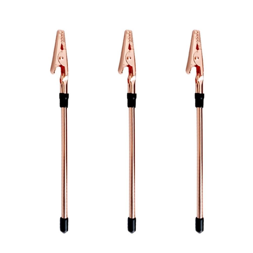 3Pcs Bracelet Jewelry Helper Tool, Metal Jewelry Wearing Aids Bracelet Clasp Helper Tool Assistance Tool for Necklace, Watch Band, Zippers (Rose Gold)