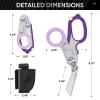 Trauma Shears Emergency Response Shears, Stainless Steel Foldable Scissors Pliers, Outdoor Camping Rescue Scissors Tools view 2