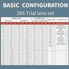 MOXAC Professional Optometry Eye Equipment,266 pcs Optical Trial Lens Set Plastic Rim Aluminium Case + Free Trial Frame view 2