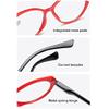 3-Pack Cat Eye Computer Reading Glasses for Men and Women, Lightweight Blue Light Blocking Spring Hinge Reader (Color : Red+Black, Size : 3.5 x) view 3