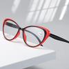 3-Pack Cat Eye Computer Reading Glasses for Men and Women, Lightweight Blue Light Blocking Spring Hinge Reader (Color : Red+Black, Size : 3.5 x) view 4