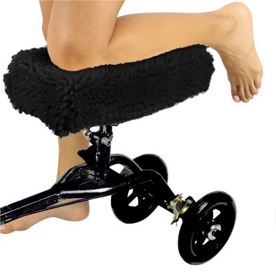 Uematu Knee Scooter Pad Cover - Sheepskin Scooter Pads, Universal Fit for Most Knee Rollers, Knee Walker Cushion Reduces Pain and Fatigue in Hip, Knee and Leg During Recovery