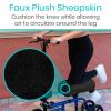 Uematu Knee Scooter Pad Cover - Sheepskin Scooter Pads, Universal Fit for Most Knee Rollers, Knee Walker Cushion Reduces Pain and Fatigue in Hip, Knee and Leg During Recovery view 3