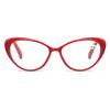 3-Pack Cat Eye Computer Reading Glasses for Men and Women, Lightweight Blue Light Blocking Spring Hinge Reader (Color : Red+Black, Size : 3.5 x) view 4