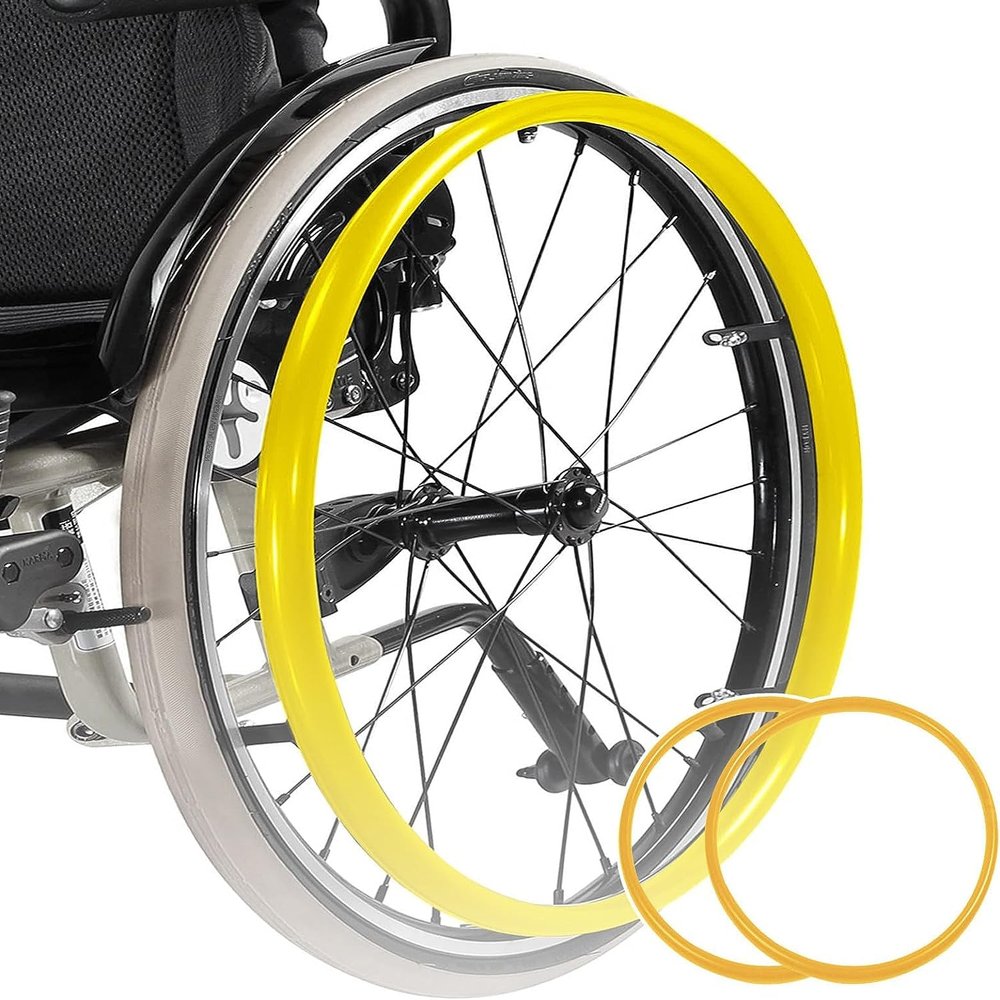 1 Pair Silicone Wheelchair Push Rim Covers,Wheelchair Push Ring Protective Cover, Non-Slip Wear-Resistant Hand Push Cover, Push Ring Protective Cover (Color : D, Size : 22in)