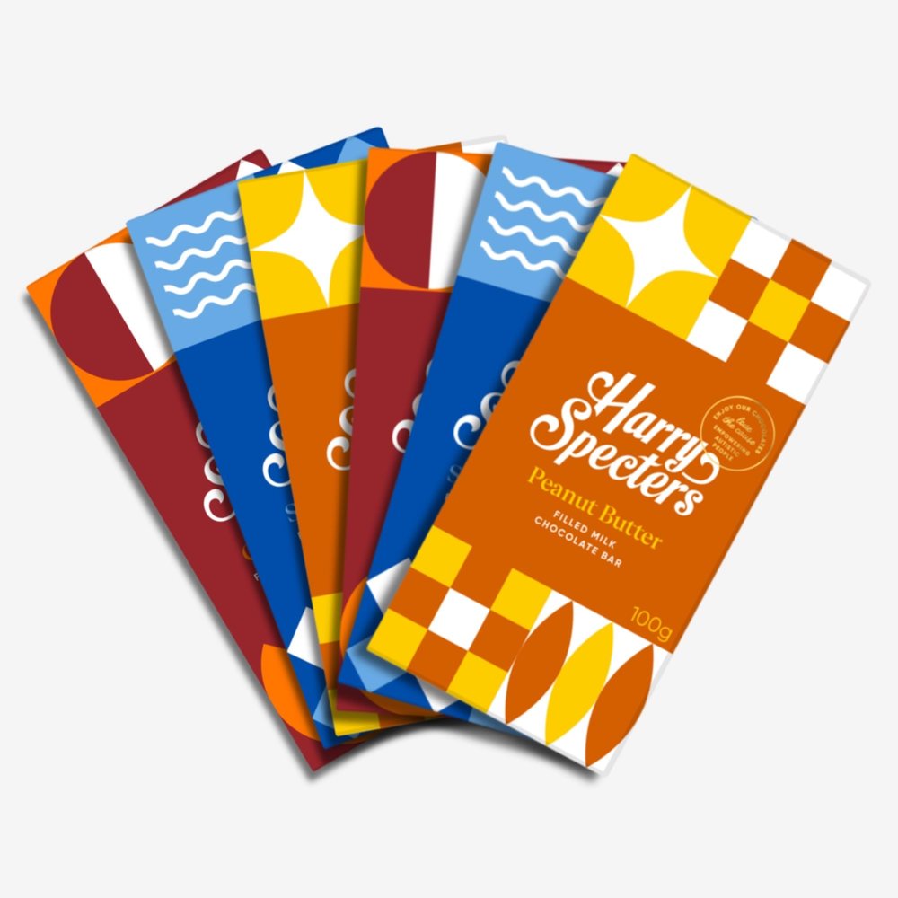 Pack of 6 Harry Specters Filled Chocolate Bars - Variety Pack