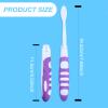 SWYSGS Pack of 4 Travel Toothbrushes - Soft Bristles, Foldable, Portable - Green, Blue, Pink, Purple view 2
