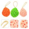 Healeved 3pcs Facial Cleansing Sponges Exfoliating Face Wash Sponges for Sensitive Skin with Green Orange Pink Suitable for Daily Face and Body Cleansing view 2