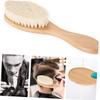 Beavorty 2pcs Dense Wool Brush for Men Curved Handle Mustache Brush for Face Cleaning for Household and Barber Shop Use view 2