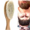 Beavorty 2pcs Dense Wool Brush for Men Curved Handle Mustache Brush for Face Cleaning for Household and Barber Shop Use view 4