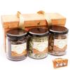 Ghasitaram Gifts Jaiccha 3 Jars Orange Box with Assorted Nuts and crispies |Gift for Diwali,Holi,Rakhi,Valentine,Christmas,Birthday,Anniversary,Her,Him| view 1