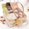 Ghasitaram Gifts Jaiccha Jute Square Basket with Flower with Rasgulla |Gift for Diwali,Holi,Rakhi,Valentine,Christmas,Birthday,Anniversary,Her,Him| view 1