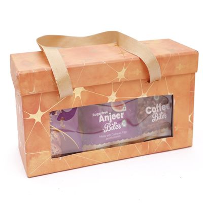 Ghasitaram Gifts Jaiccha 3 Jars Orange Box with Bites and Cookies |Gift for Diwali,Holi,Rakhi,Valentine,Christmas,Birthday,Anniversary,Her,Him|