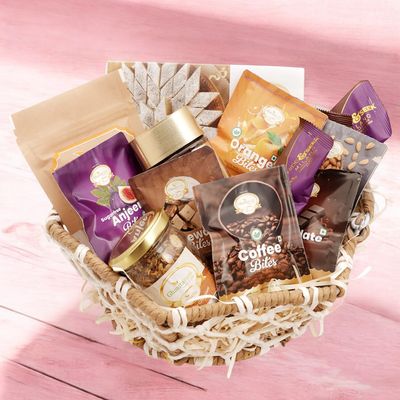 Ghasitaram Gifts Jaiccha Jute Hexagon Basket with Bites and kaju Katli |Gift for Diwali,Holi,Rakhi,Valentine,Christmas,Birthday,Anniversary,Her,Him|