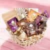 Ghasitaram Gifts Jaiccha Jute Hexagon Basket with Bites and kaju Katli |Gift for Diwali,Holi,Rakhi,Valentine,Christmas,Birthday,Anniversary,Her,Him| view 1
