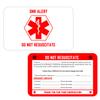 Elm City Direct Do Not Resuscitate DNR Medical Alert Wallet Card with Emergency Contact Form, Set of 2 Cards view 1