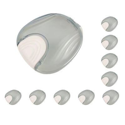 10 Set of Retainer Case Cleaning Box Holder for Mouth Guard Aligner Gray, 9x8.2x2.8 cm