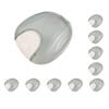 10 Set of Retainer Case Cleaning Box Holder for Mouth Guard Aligner Gray, 9x8.2x2.8 cm view 1